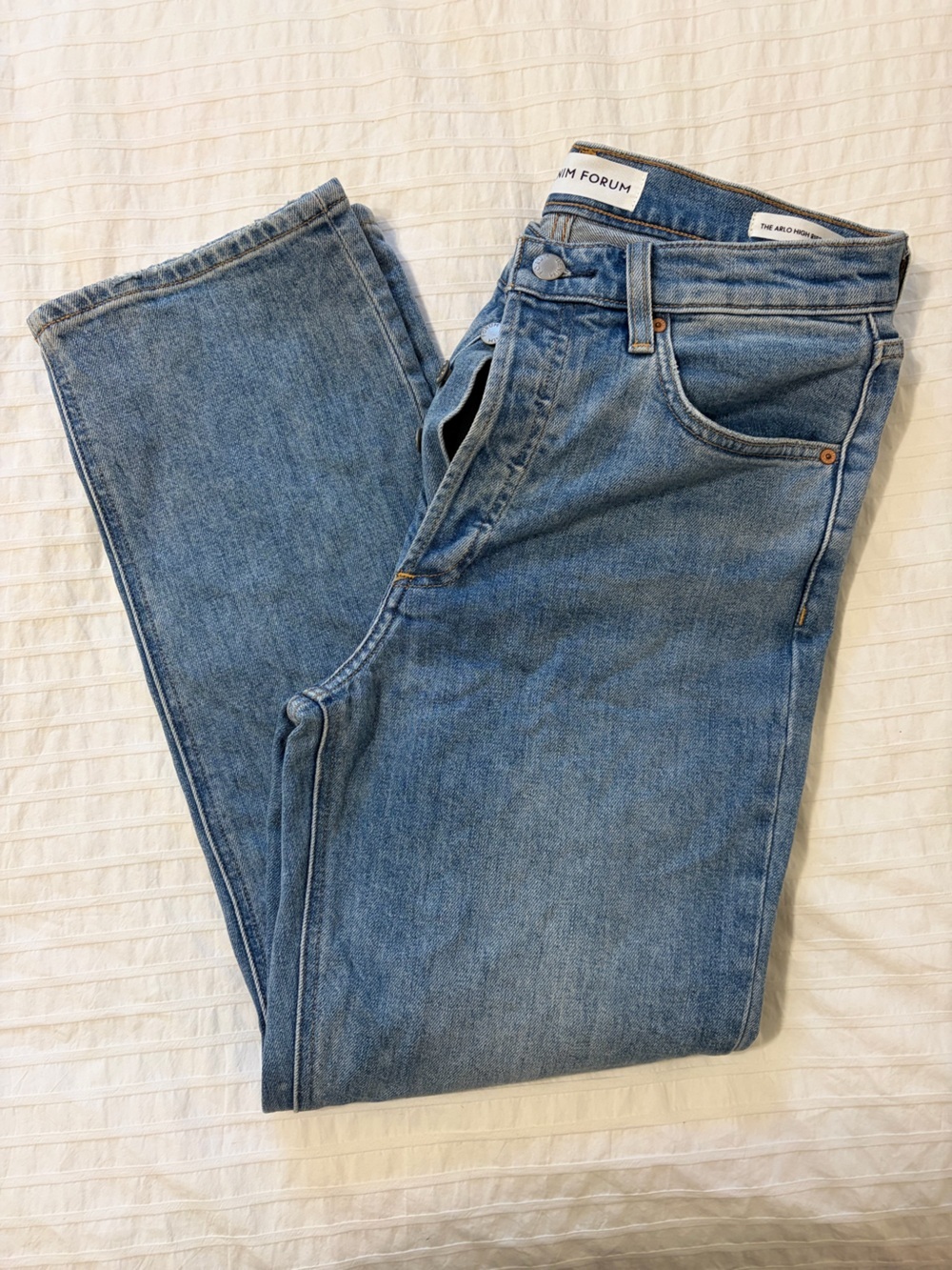 DENIM FORUM- size 29 The Arlo High Rise Straight 28L jeans